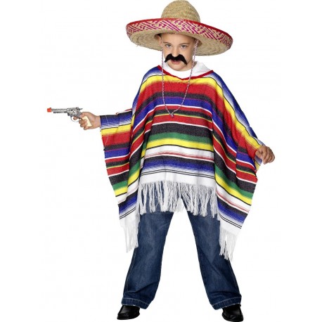 Disfraz de Mejicano Infantil (Poncho)