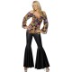 Mujer Hippie con Pantalones Negros