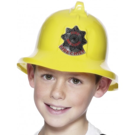 Casco De Bombero Amarillo Infantil