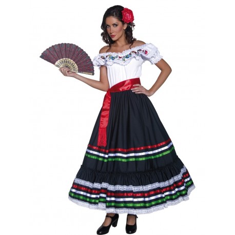 Disfraz de Bailarina Mejicana Tradicional