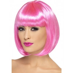 Peluca De Pelo Corto Rosa