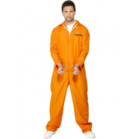 Disfraz de Prisionero de Máxima Seguridad (Traje Naranja)