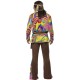 Disfraz De Hippie Psycodélico Multicolor