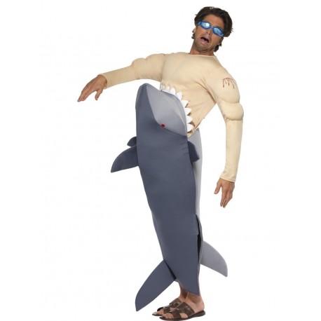 Disfraz De Hombre Siendo Comido Por Un Tiburón