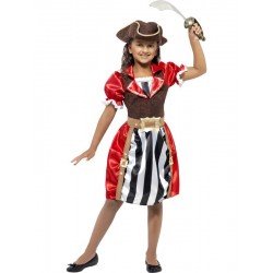 Disfraz De Capitana Pirata Infantil