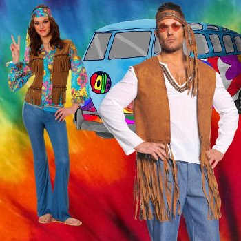 Disfraces de hippies